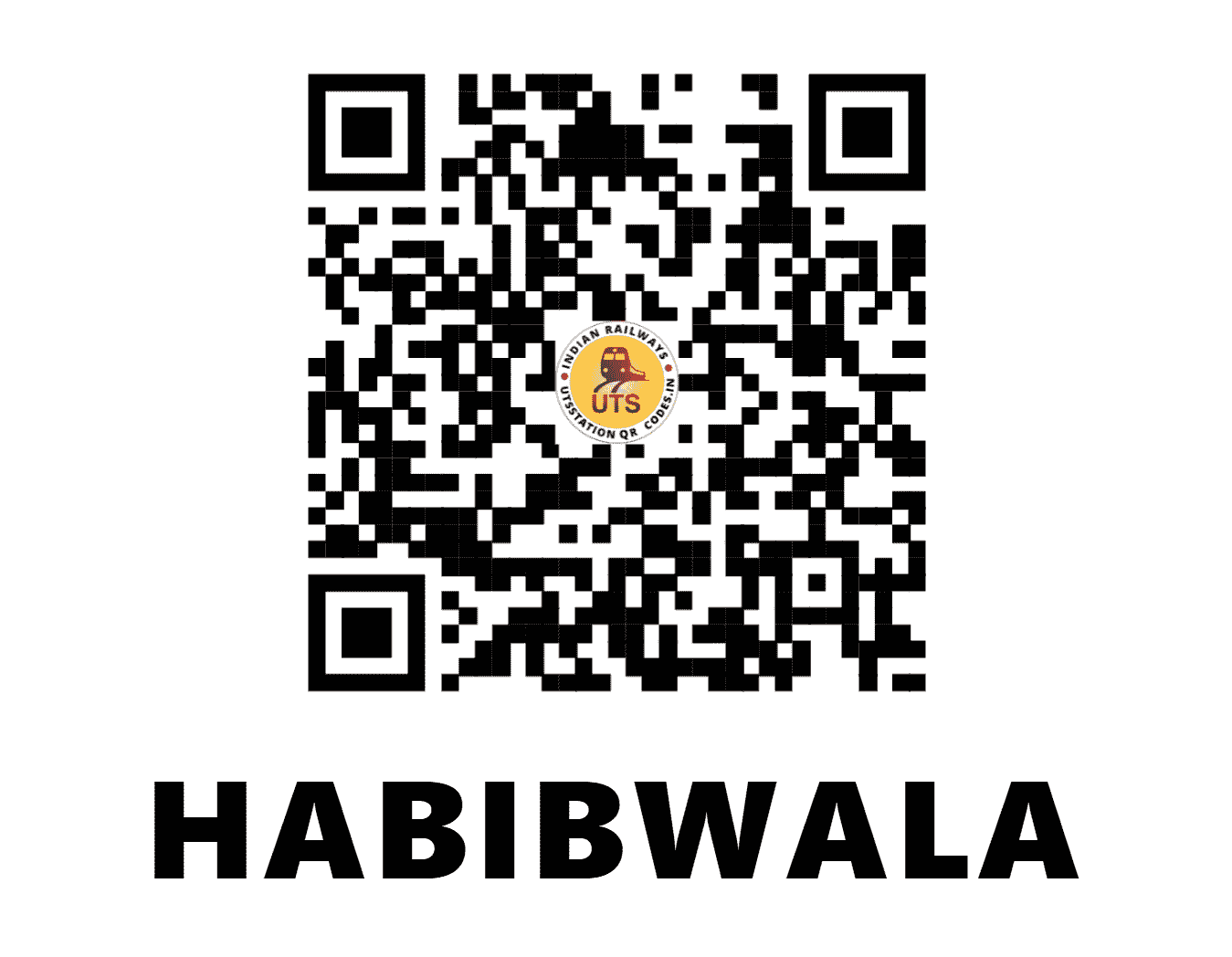 UTS QR Code for HABIBWALA - HBW (NR - UTTAR PRADESH)